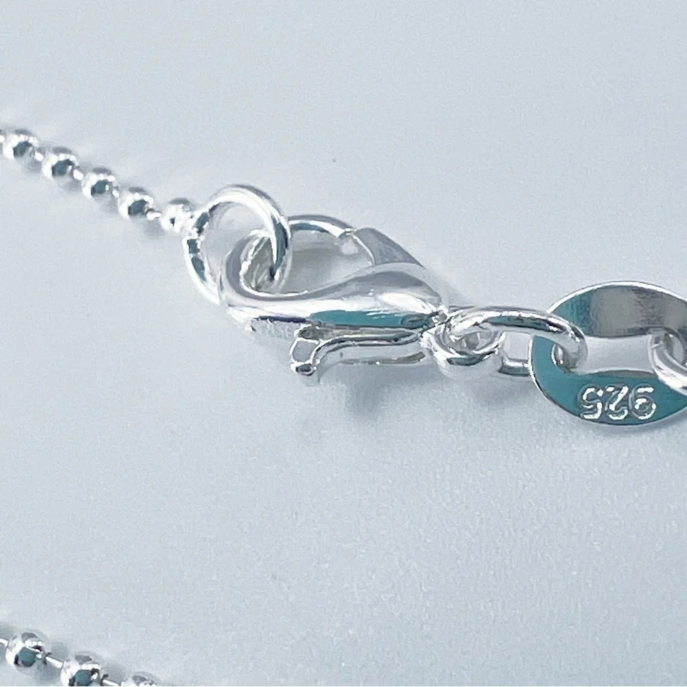 Large Chunky Shattuckite Pendant Necklace Sterling Silver 925 Oval Vintage New - Picture 4 of 6